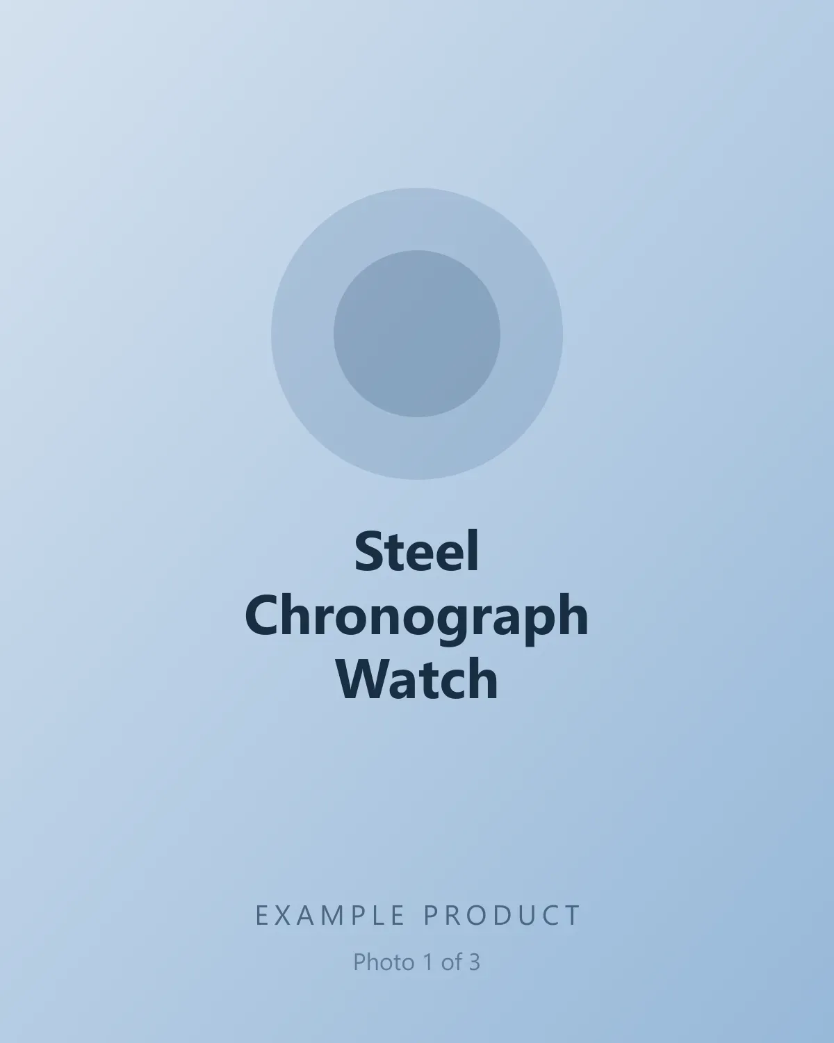 Example Steel Chronograph Watch, photo 1 of 3