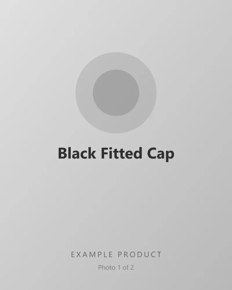 Example Black Fitted Cap