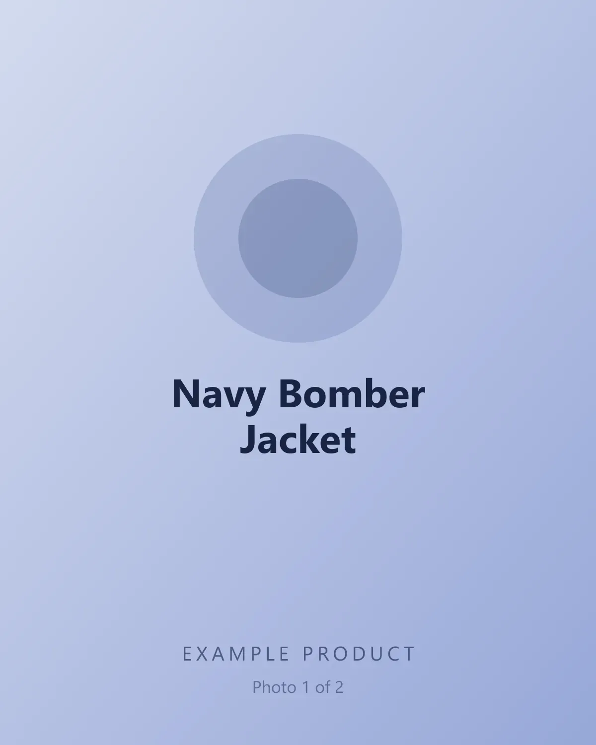 Example Navy Bomber Jacket, photo 1 of 2