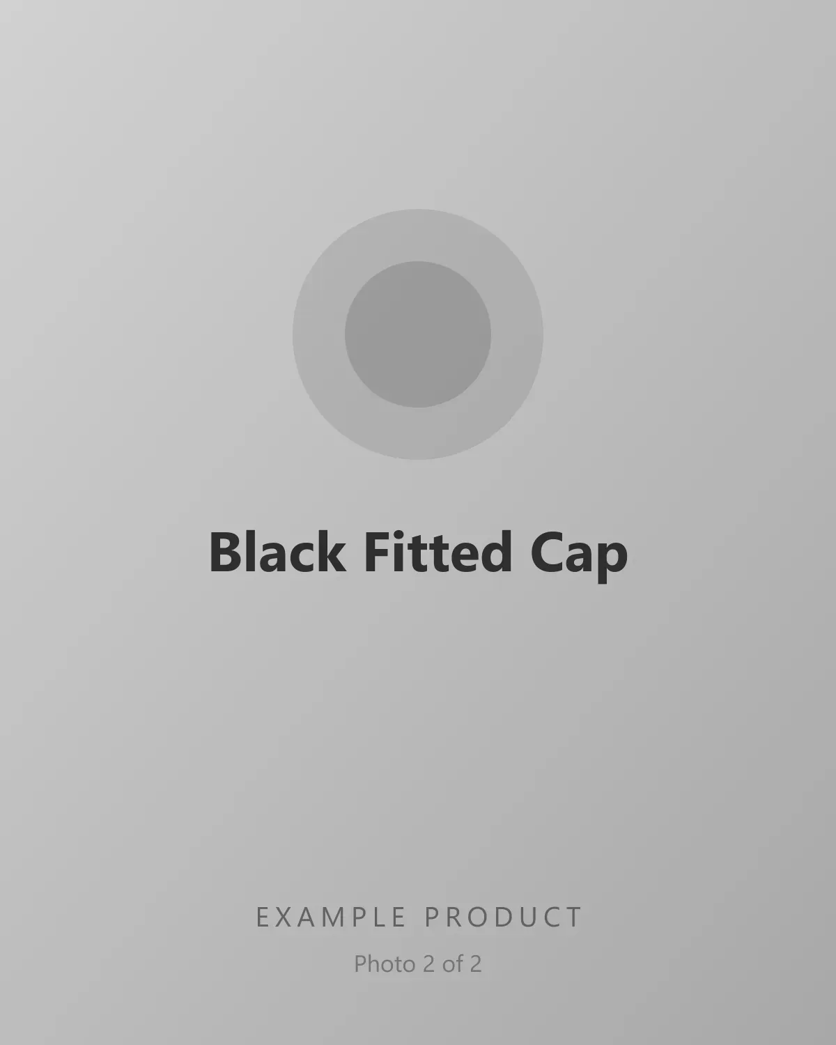 Example Black Fitted Cap, photo 2 of 2