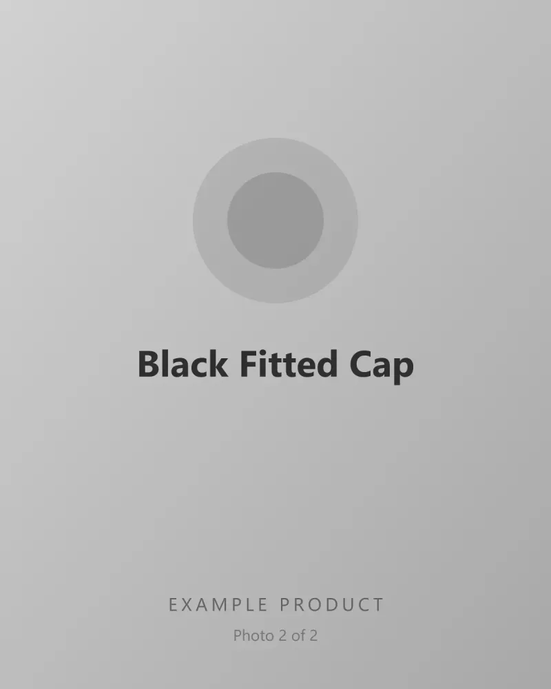 Example Black Fitted Cap, photo 2 of 2