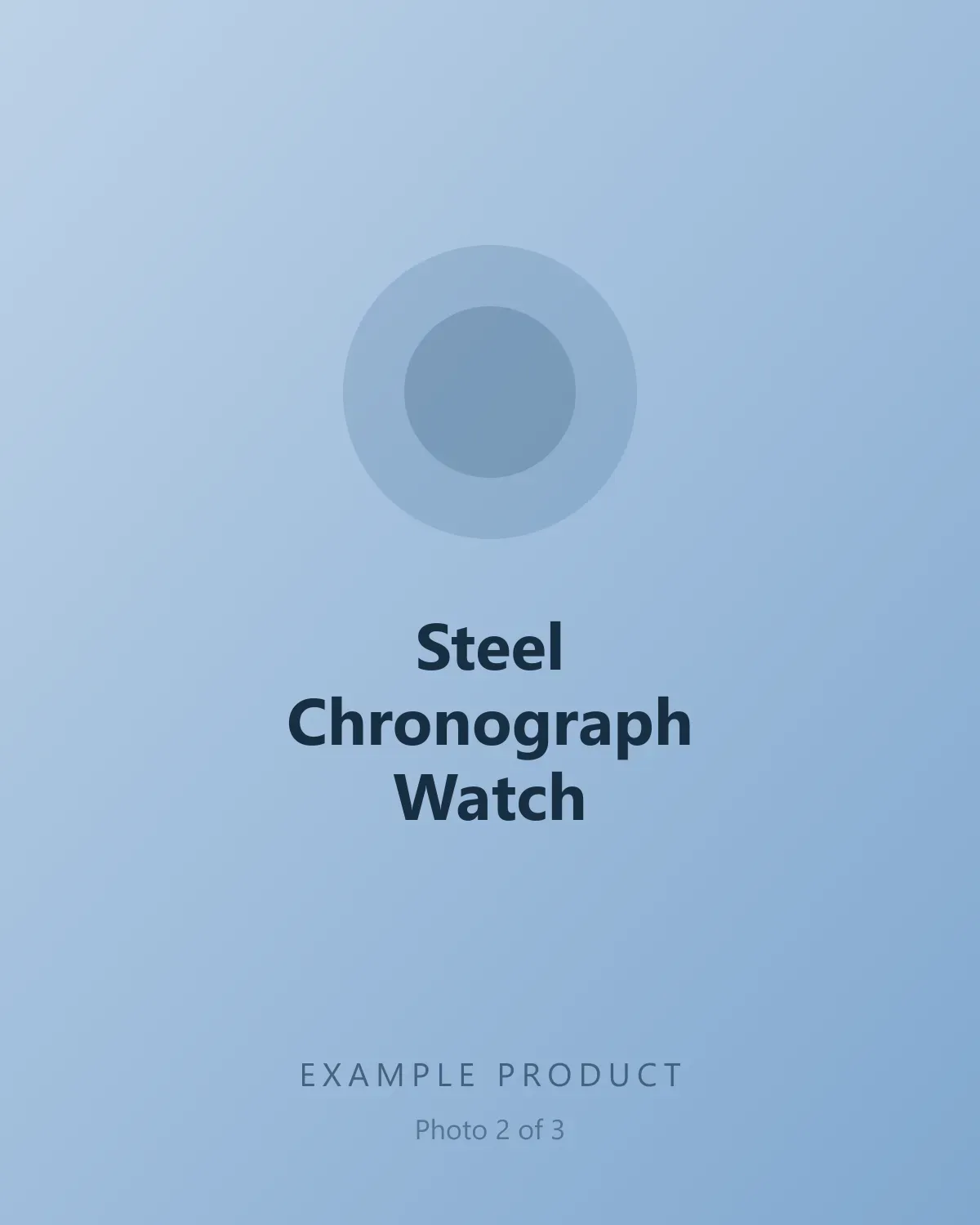 Example Steel Chronograph Watch, photo 2 of 3