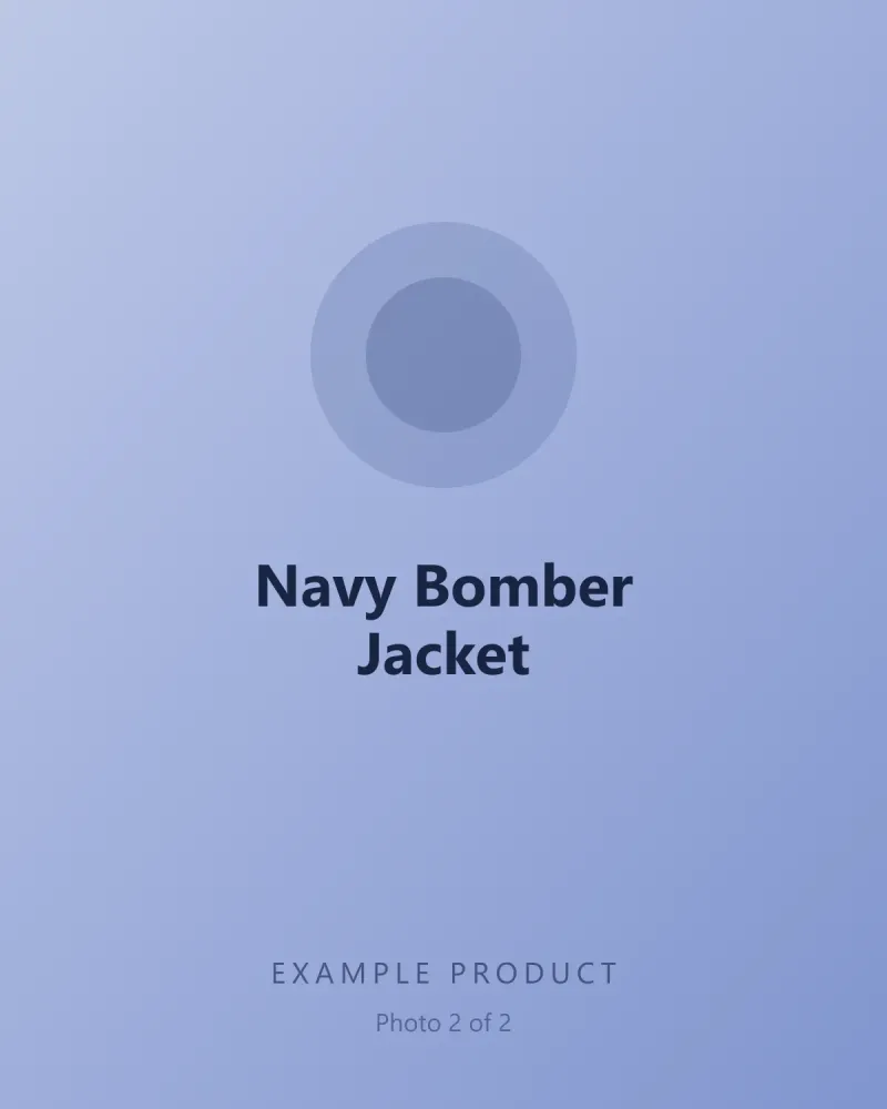 Example Navy Bomber Jacket, photo 2 of 2