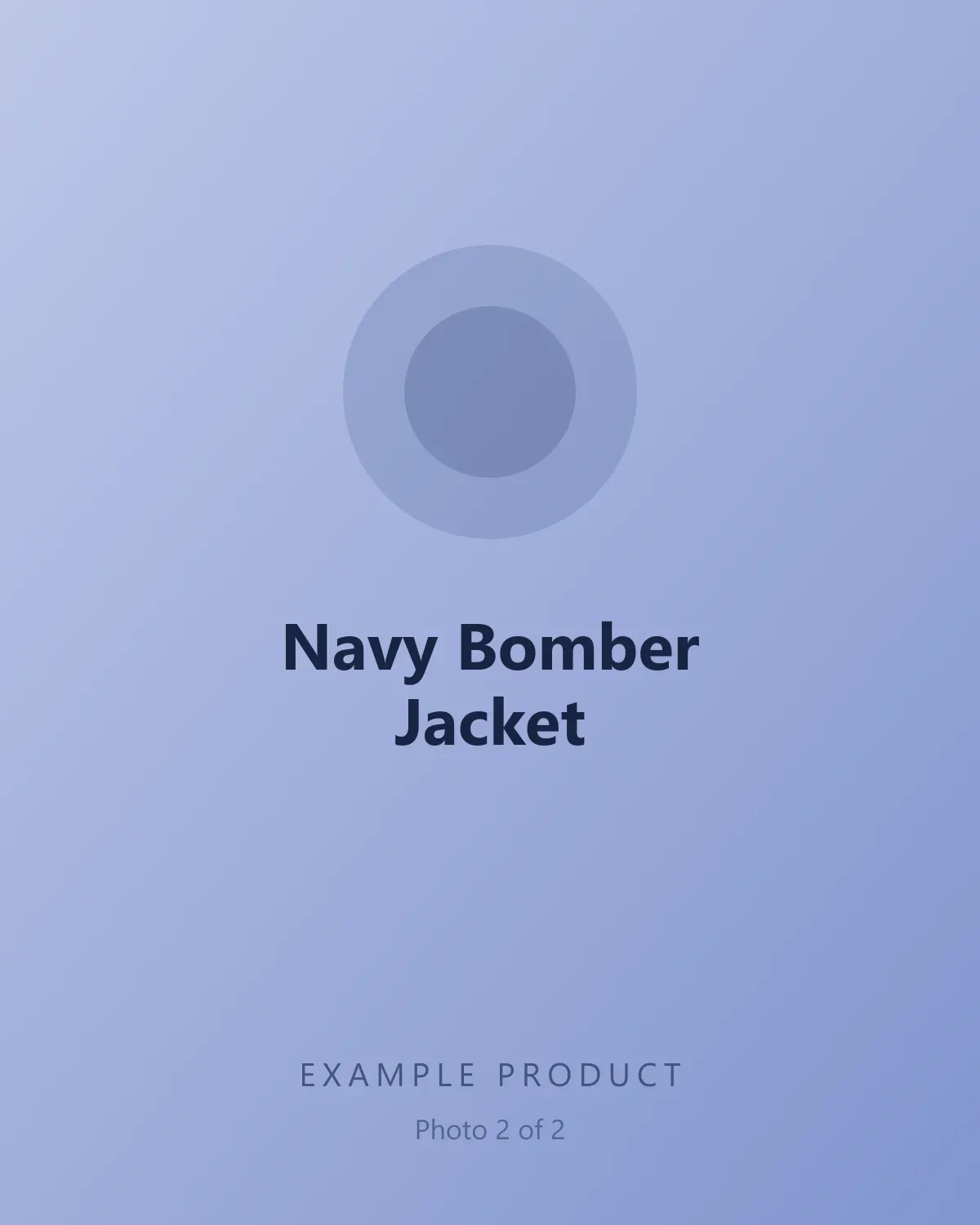 Example Navy Bomber Jacket, photo 2 of 2