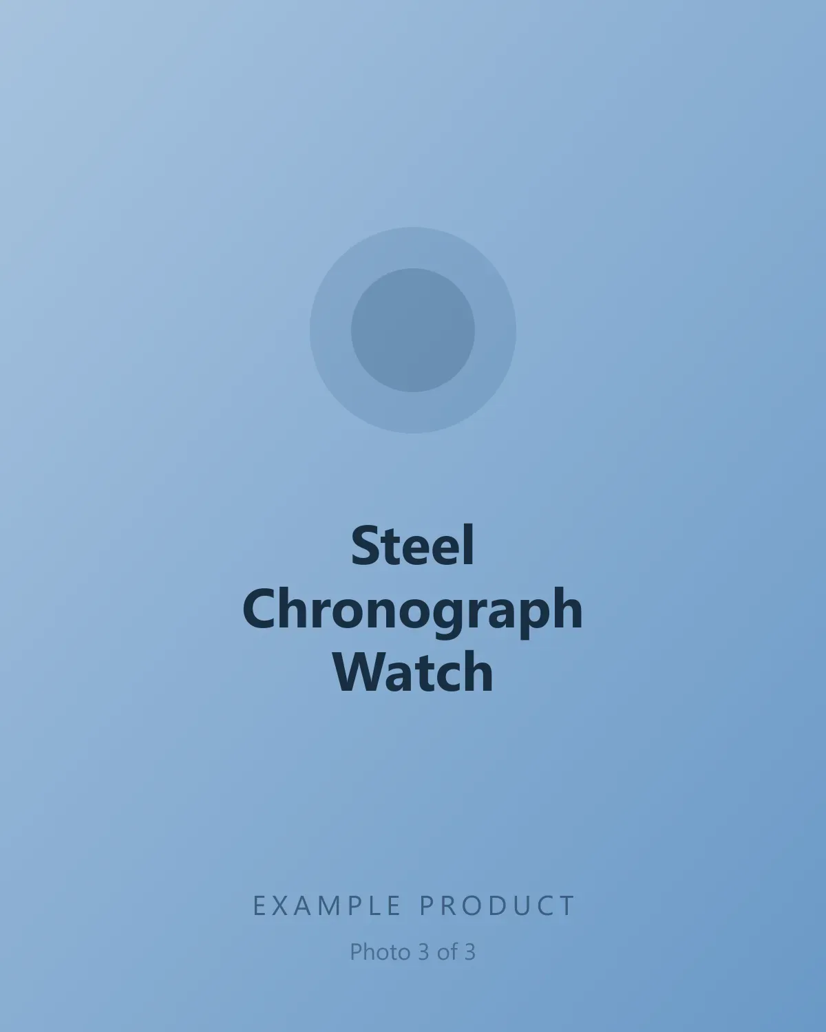 Example Steel Chronograph Watch, photo 3 of 3